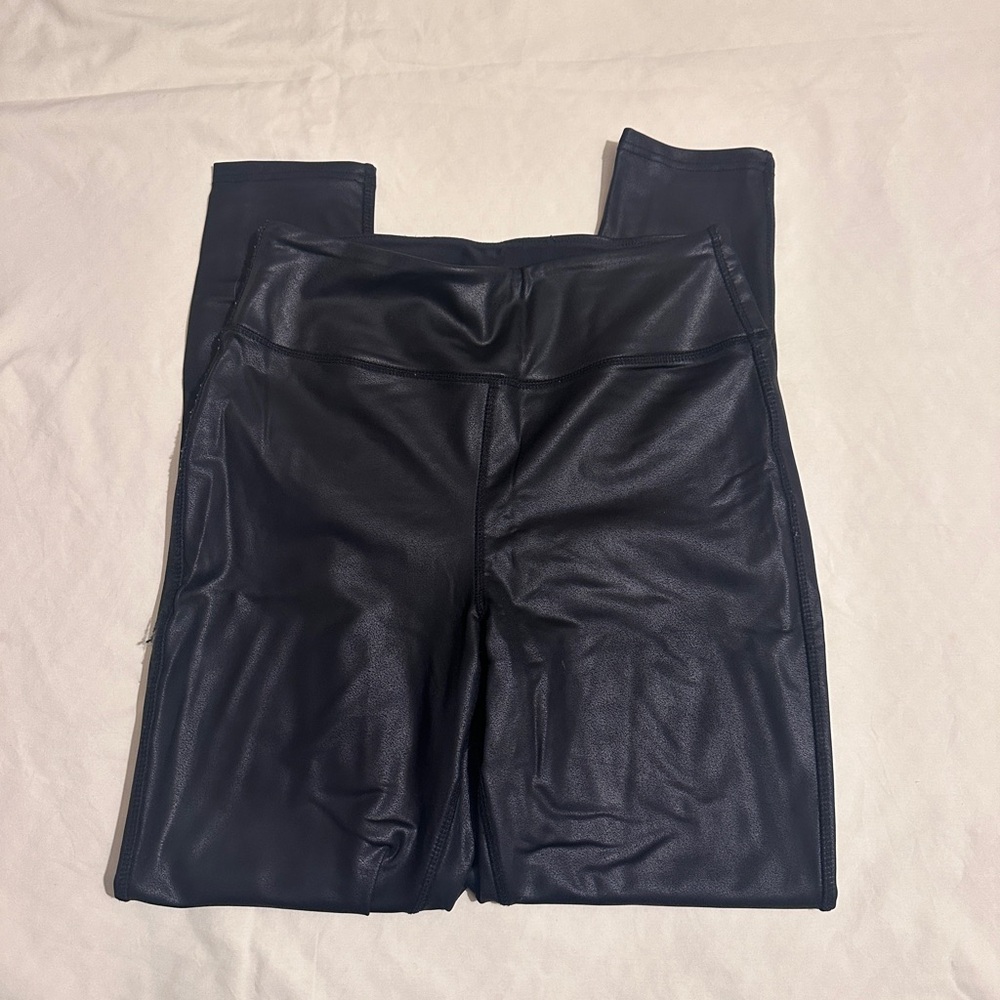 Black leather leggings